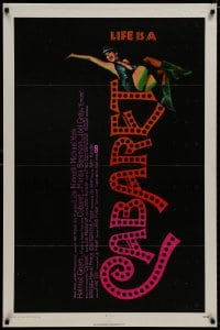 8a157 CABARET 1sh 1972 Liza Minnelli in Nazi Germany, directed by Bob Fosse, Joseph Caroff art!