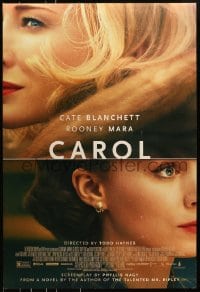 8a163 CAROL DS 1sh 2015 Todd Haynes, great images of Academy nominees Cate Blanchett & Rooney Mara!