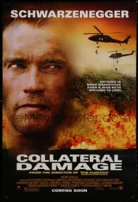 8a193 COLLATERAL DAMAGE advance DS 1sh 2002 angry looking Arnold Schwarzenegger out for revenge!