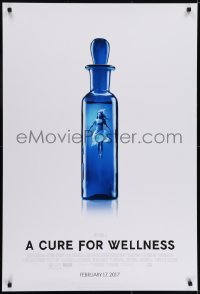 8a212 CURE FOR WELLNESS style A advance DS 1sh 2017 image of Mia Goth floating in blue vial!