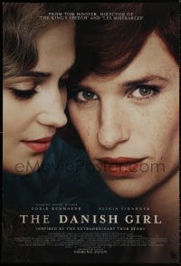 8a215 DANISH GIRL advance DS 1sh 2015 about transgender Lile Elbe, close-up image of Alicia Vikander
