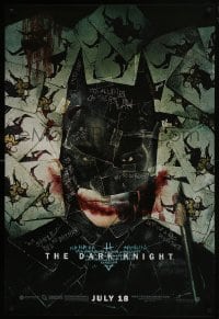 8a220 DARK KNIGHT wilding 1sh 2008 cool playing card montage of Christian Bale as Batman!