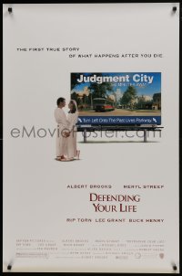 8a237 DEFENDING YOUR LIFE 1sh 1991 Albert Brooks & Meryl Streep find out what happens after you die!