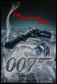 8a250 DIE ANOTHER DAY teaser DS 1sh 2002 Pierce Brosnan as James Bond, cool image of gun melting ice