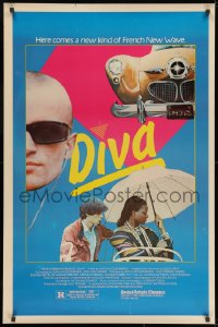 8a255 DIVA 1sh 1982 Jean Jacques Beineix, Frederic Andrei, a new kind of French New Wave!