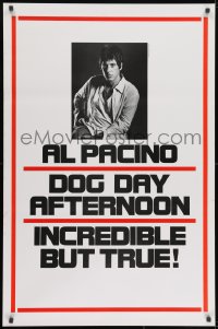 8a260 DOG DAY AFTERNOON teaser 1sh 1975 Al Pacino, Sidney Lumet bank robbery crime classic!