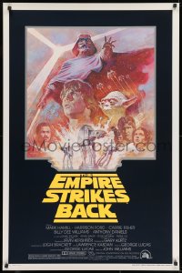 8a282 EMPIRE STRIKES BACK studio style 1sh R1981 George Lucas sci-fi classic, artwork by Tom Jung!