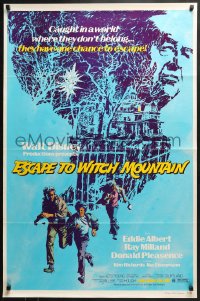 8a290 ESCAPE TO WITCH MOUNTAIN 1sh 1975 Disney, they're in a world where they don't belong!