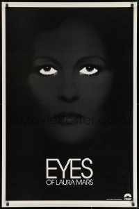 8a301 EYES OF LAURA MARS teaser 1sh 1978 Irvin Kershner, cool image of psychic Faye Dunaway!