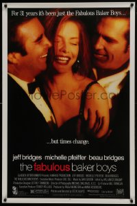 8a303 FABULOUS BAKER BOYS 1sh 1989 Jeff & Beau Bridges, sexy Michelle Pfeiffer!