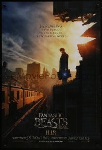 8a306 FANTASTIC BEASTS & WHERE TO FIND THEM int'l teaser DS 1sh 2016 Yates, J.K. Rowling, Miller!