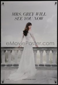 8a314 FIFTY SHADES FREED teaser DS 1sh 2018 sexy image of Dakota Johnson standing on balcony!