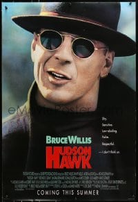 8a415 HUDSON HAWK advance DS 1sh 1991 Michael Lehmann directed, Bruce Willis as singing thief!