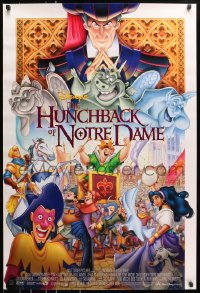 8a417 HUNCHBACK OF NOTRE DAME DS 1sh 1996 Walt Disney, Victor Hugo, art of cast on parade!