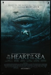 8a431 IN THE HEART OF THE SEA advance DS 1sh 2015 Ron Howard, Chris Hemsworth, huge whale eye!