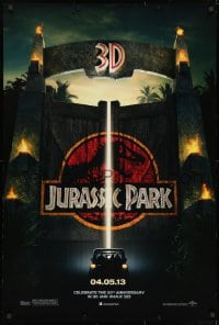 8a466 JURASSIC PARK teaser DS 1sh R2013 Steven Spielberg, Richard Attenborough re-creates dinosaurs!