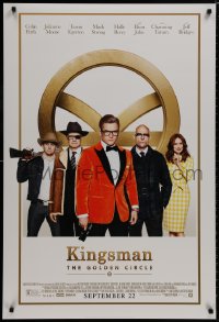 8a475 KINGSMAN: THE GOLDEN CIRCLE style C advance DS 1sh 2017 Firth, Moore, Egerton, top cast image!