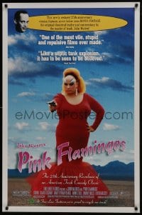 8a655 PINK FLAMINGOS 1sh R1997 Divine, Mink Stole, John Waters, proud to recycle their trash!