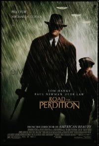 8a730 ROAD TO PERDITION DS 1sh 2002 Mendes directed, Tom Hanks, Paul Newman, Jude Law!