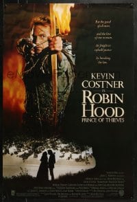 8a731 ROBIN HOOD PRINCE OF THIEVES 1sh 1991 cool image of Kevin Costner, for the good of all men!