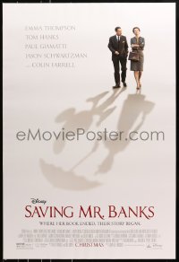 8a752 SAVING MR. BANKS advance DS 1sh 2013 Emma Thompson as Travers & Tom Hanks as Disney!