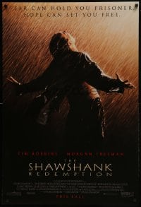 8a767 SHAWSHANK REDEMPTION advance DS 1sh 1994 escaped prisoner Tim Robbins in rain, Stephen King!