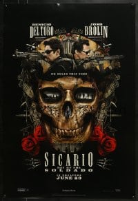 8a778 SICARIO: DAY OF THE SOLDADO teaser DS 1sh 2018 Benicio Del Toro, Josh Brolin, Santa Muerte!