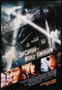 8a788 SKY CAPTAIN & THE WORLD OF TOMORROW tremble style advance DS 1sh 2004 Jude Law, Paltrow, Jolie