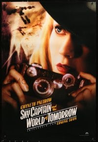 8a791 SKY CAPTAIN & THE WORLD OF TOMORROW teaser DS 1sh 2004 close-up of pretty Gwyneth Paltrow!