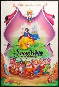 8a799 SNOW WHITE & THE SEVEN DWARFS DS 1sh R1993 Disney animated cartoon fantasy classic!