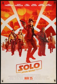 8a802 SOLO advance DS 1sh 2018 A Star Wars Story, Ron Howard, Ehrenreich, top cast, Chewbacca!