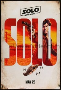 8a807 SOLO teaser DS 1sh 2018 A Star Wars Story, Ron Howard, Alden Ehrenreich in the title role!
