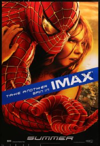 8a823 SPIDER-MAN 2 IMAX teaser DS 1sh 2004 close-up image of Tobey Maguire & Kirsten Dunst!