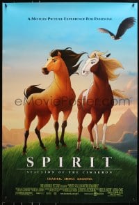 8a829 SPIRIT STALLION OF THE CIMARRON DS 1sh 2002 Dreamworks, art of horses, unrated design!