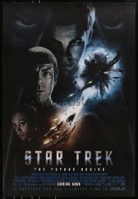 8a831 STAR TREK IMAX advance DS 1sh 2009 Chis Pine, Zachary Quinto, Zoe Saldana, space battle!