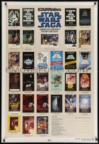 8a848 STAR WARS CHECKLIST 2-sided Kilian 1sh 1985 great images of U.S. posters!