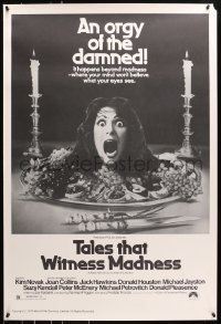 8a876 TALES THAT WITNESS MADNESS 1sh 1973 wacky screaming head on food platter horror image!