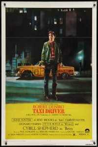 8a879 TAXI DRIVER 1sh 1976 classic Peellaert art of Robert De Niro, directed by Martin Scorsese!