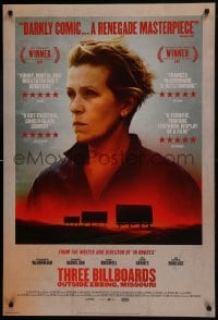 8a896 THREE BILLBOARDS OUTSIDE EBBING, MISSOURI style A int'l DS 1sh 2017 Best Actress McDormand!