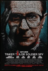 8a901 TINKER TAILOR SOLDIER SPY DS 1sh 2011 cool image of Gary Oldman made of many numbers!