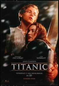 8a904 TITANIC style A int'l DS 1sh R2012 Leonardo DiCaprio & Winslet, Cameron, collide with destiny!
