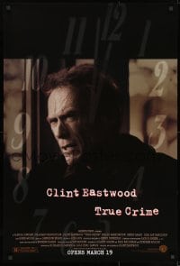 8a925 TRUE CRIME advance 1sh 1999 great close up of director & journalist Clint Eastwood!