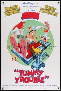 8a933 TUMMY TROUBLE DS 1sh 1989 Roger Rabbit & sexy Jessica with doctor Baby Herman, unrated style!