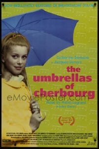 8a940 UMBRELLAS OF CHERBOURG 1sh R1992 different image of Catherine Deneuve, Jacques Demy