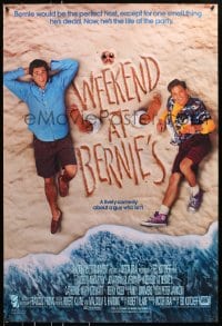 8a959 WEEKEND AT BERNIE'S 1sh 1989 Andrew McCarthy, Jonathan Silverman & dead Terry Kiser!