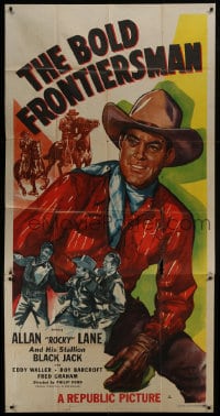 8b645 BOLD FRONTIERSMAN 3sh 1948 great full-length artwork of cowboy Allan Rocky Lane!
