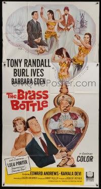 8b651 BRASS BOTTLE 3sh 1964 Tony Randall & Barbara Eden with genie Burl Ives, rare!