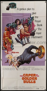 8b660 CAPER OF THE GOLDEN BULLS int'l 3sh 1967 Boyd & Mimieux give the Royal Bank royal treatment!