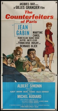 8b676 COUNTERFEITERS OF PARIS 3sh 1961 Jean Gabin, Martine Carol, art of men inspecting fake money!