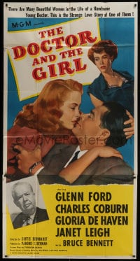 8b693 DOCTOR & THE GIRL 3sh 1949 Glenn Ford, Janet Leigh, Charles Coburn, Gloria De Haven